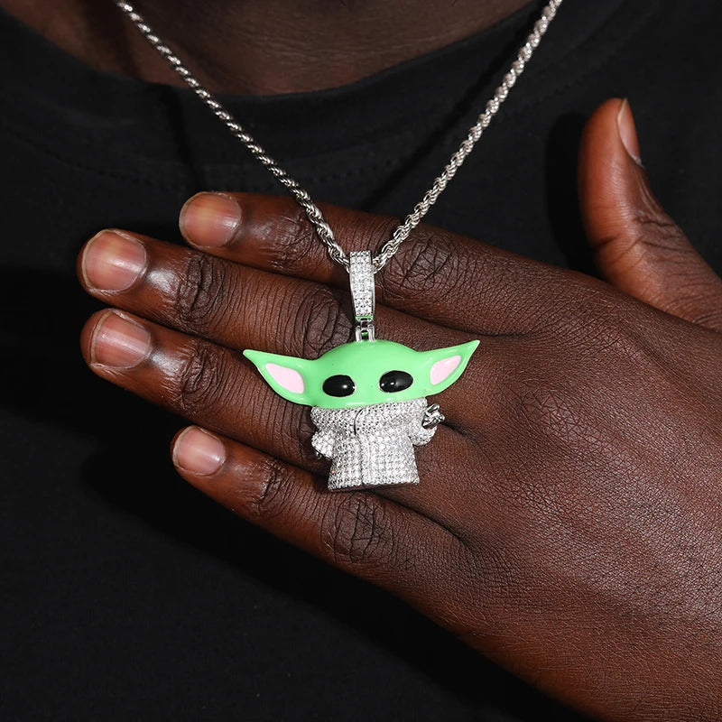New Design Custom Cartoon Pendant Necklace for Men Iced Out Moissanite 925 Silver with Certificate Hip Hop Jewelry Chains Gift