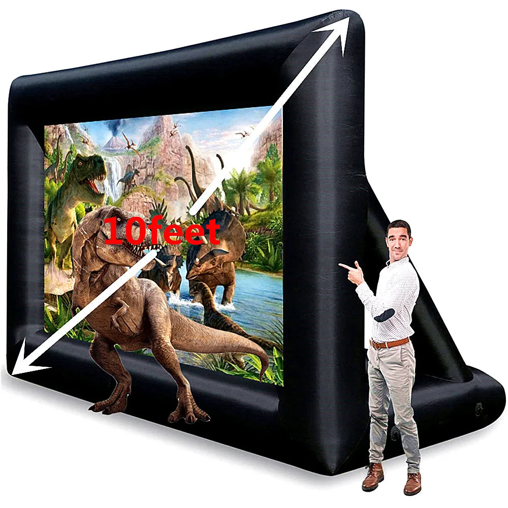 8Ft 10Ft 12Ft 14Ft 16Ft 18Ft 20Ft Inflatable Projector Movies Screen for Home Movies TV Shows Videos Playing Games Etc