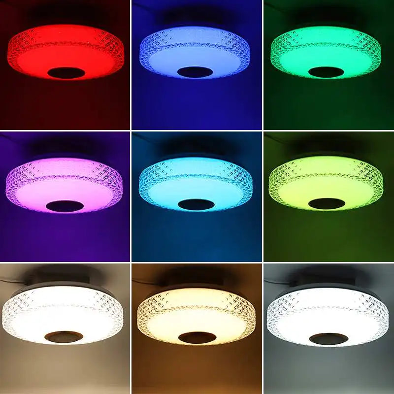 300W LED Ceiling Light RGB Lighting APP Bluetooth Music Lamps for Home Bedroom with Remote Control