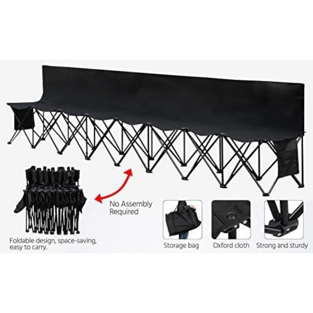 Foldable Sideline Bench 600D Oxford Double Layer Fabric