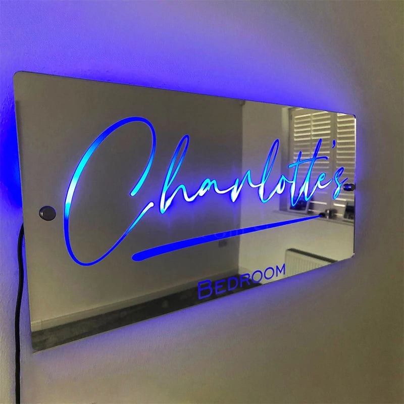 Personalized Name Mirror LED Light
