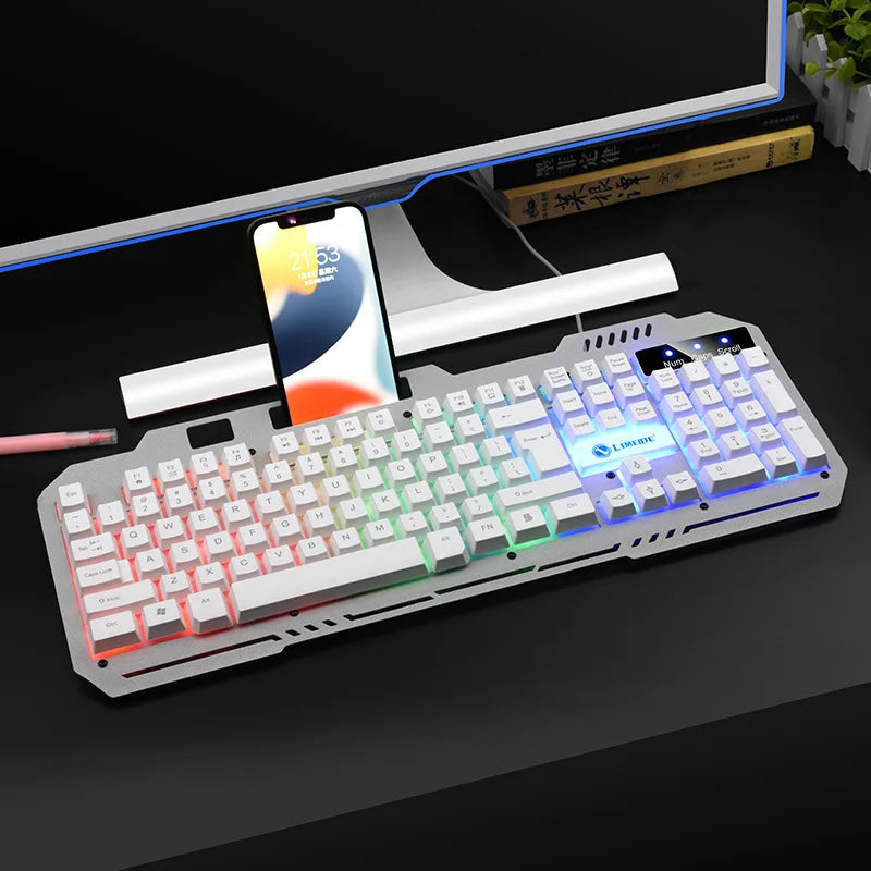Keyboard T25 Touch Wired Keyboard Mouse Set LED Luminous Esports Desktop Computer Laptop Office Game Keyboard and Mouse Set